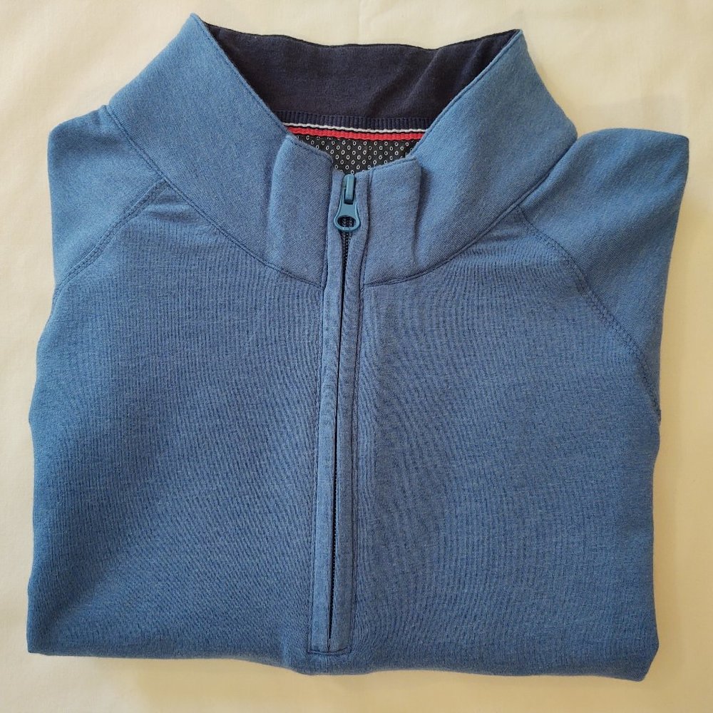 ENGLISH LAUNDRY MEN'S LONG SLEEVE 1/4 ZIP MOCK NECK  PULLOVER FLEECE - SIZE M